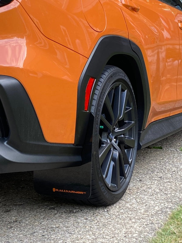 Rally Armor Black UR Mud Flap w/ Orange Logo - 2022+ WRX