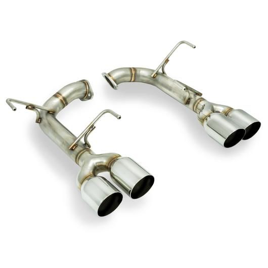 REMARK STAINLESS STEEL AXLE BACK EXHAUST - POLISHED SINGLE WALL TIPS - 2015-2021 WRX, 2015-2021 STI