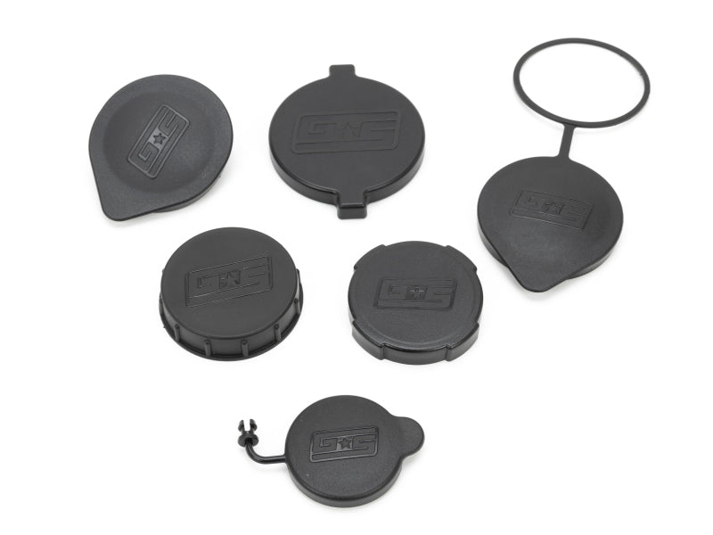 GrimmSpeed Subaru Engine Bay Reservoir Cap Set - Black (Set of 6)