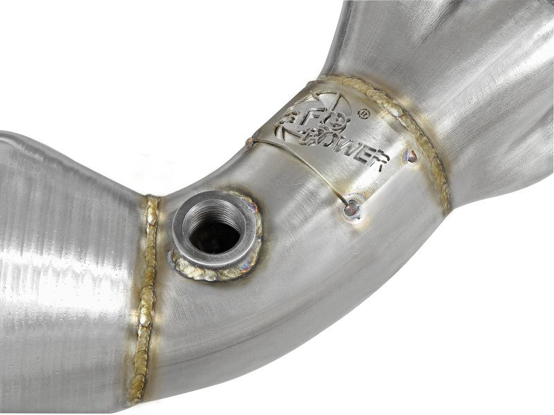 aFe Twisted Steel 304 Stainless Steel Long Tube Header w/ Cat - 13-21 BRZ