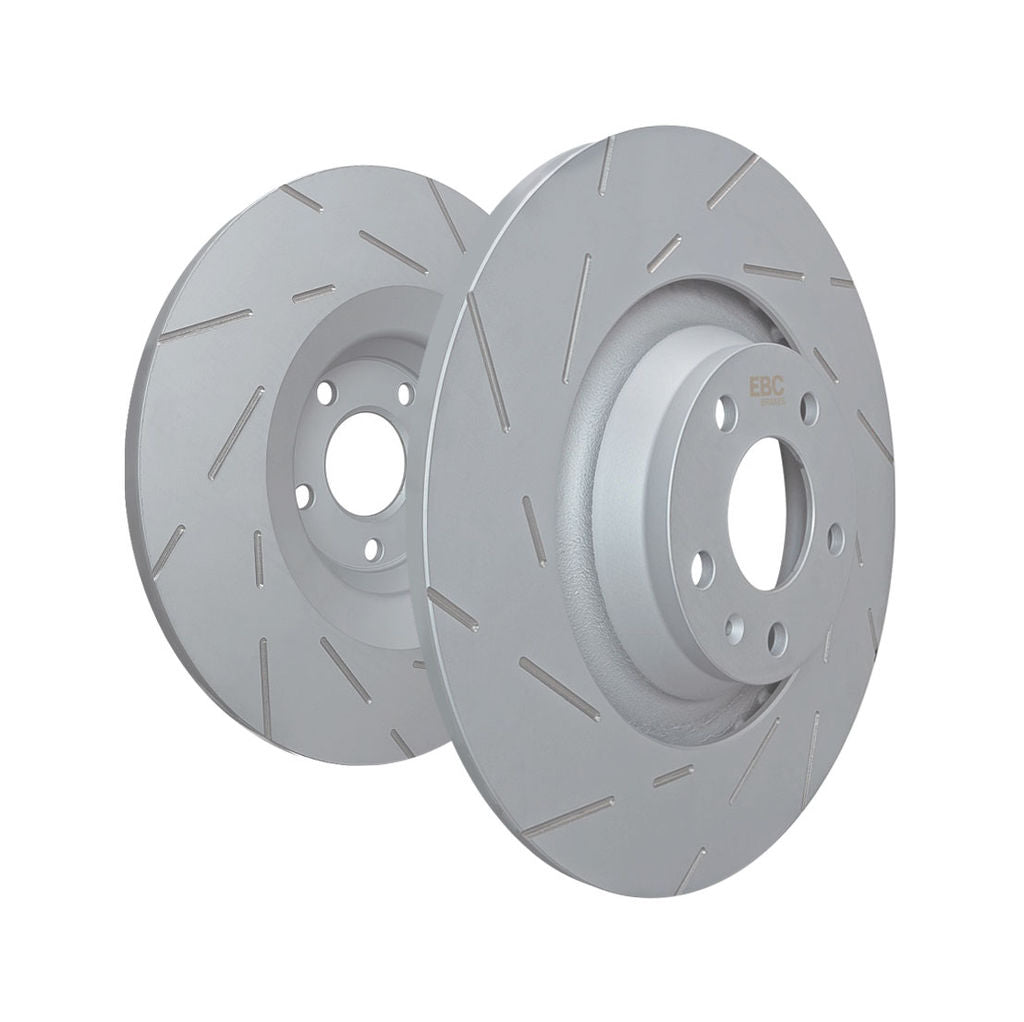 EBC Brakes USR Series Sport Slotted Rear Brake Rotors - 13-21 BRZ w/ solid rear rotors, 08-14 WRX , 09-13 FXT