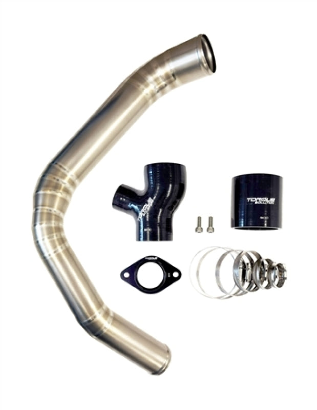 Torque Solution Titanium Top Mount Charge Pipe Kit - Brushed / Raw - 2015-2021 WRX