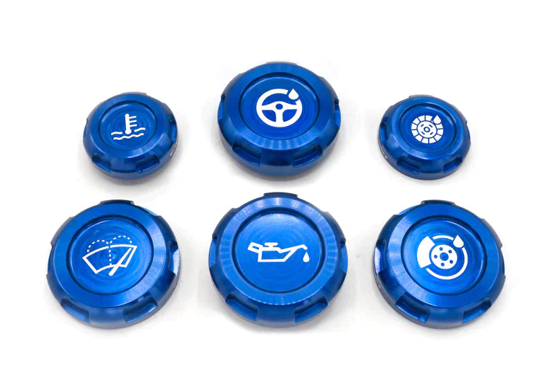 BILLETWORKZ ENGINE BAY CAPS - ZERO SERIES - FLUID ENGRAVING - 2008-14 WRX/STI