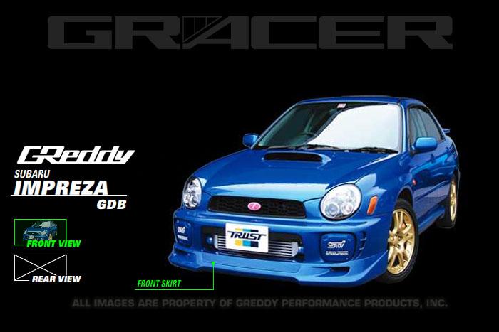 GReddy Polyurethane Front Lip Spoiler - 02-03 WRX