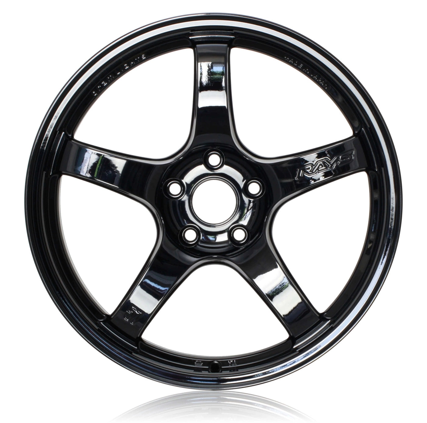 Gram Lights 57CR 17x9 +12 5x114.3 Gloss Black Wheel