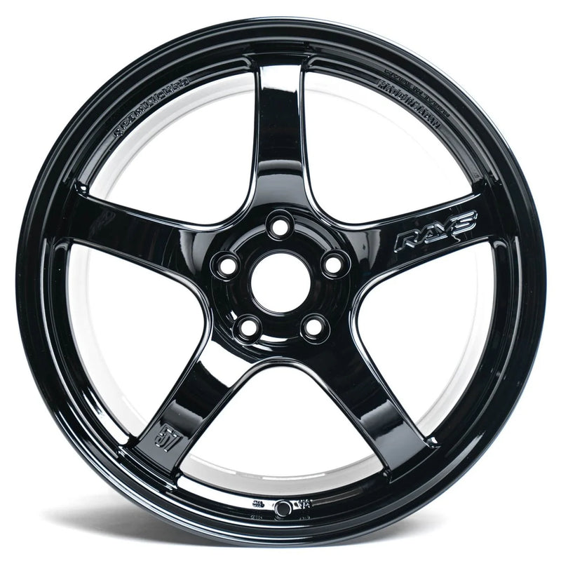 Gram Lights 57CR 18x9.5 +38 5x114.3 Gloss Black Wheel