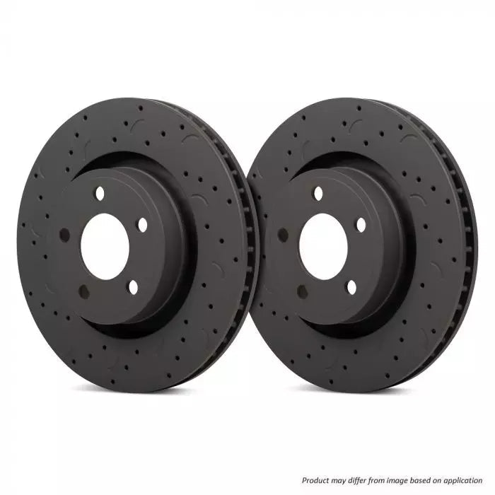 Hawk Talon Cross-Drilled & Slotted Rear Brake Rotors - 06-07 WRX