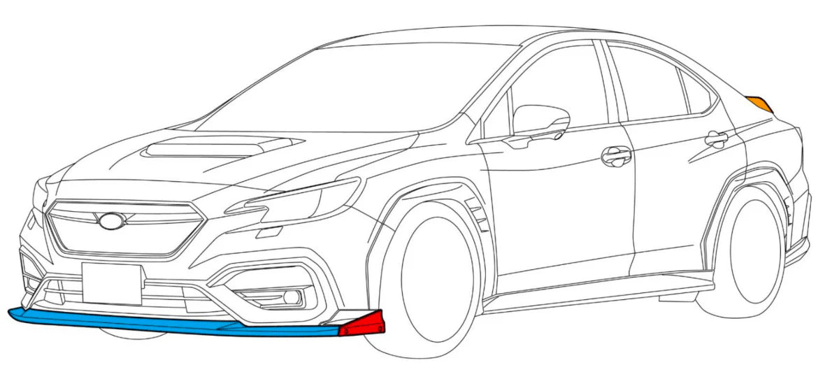 HKS Type-S Front Bumper Spoiler 2022+ WRX