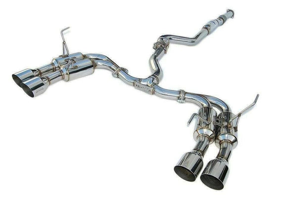 Invidia Gemini R400 Stainless Steel Catback Exhaust w/ Polished Quad Tips - 2022+ WRX