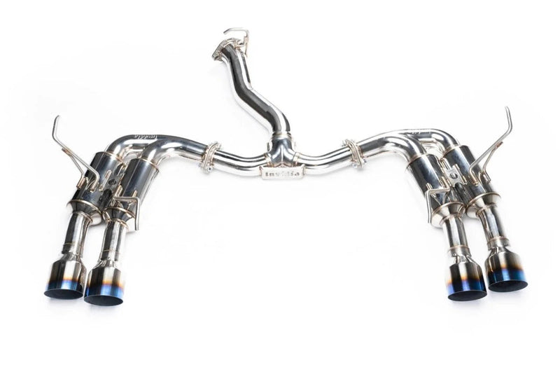 Invidia Gemini R400 Stainless Steel Catback Exhaust w/ Titanium Quad Tips - 2022+ WRX