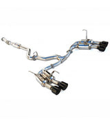 INVIDIA GEMINI R400 STAINLESS STEEL EXHAUST - BLACK TIPS - 15-21 STI, 15-21 WRX