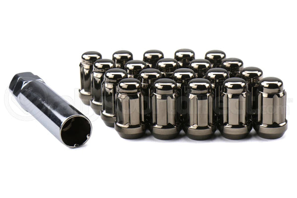 Wheel Mate Muteki Closed End Lug Nuts - Black Chrome 12x1.25