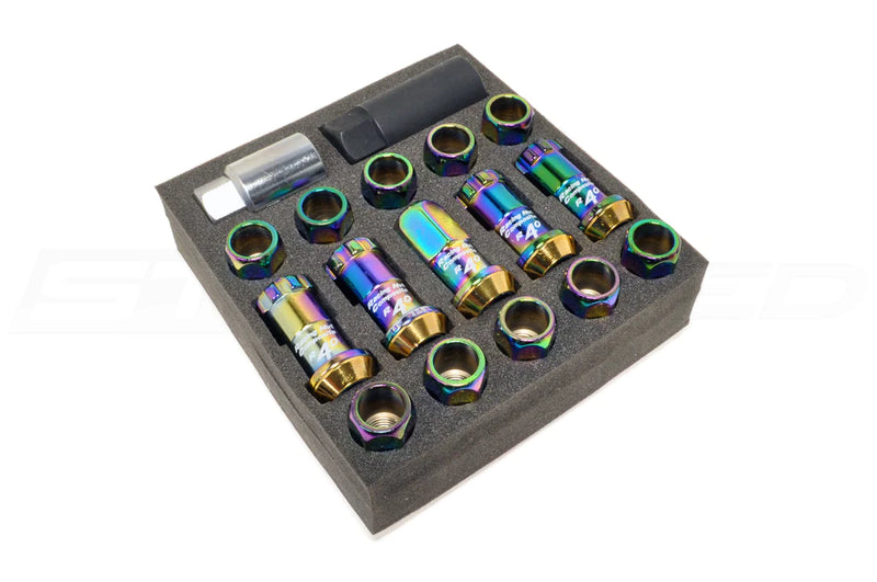 Project Kics 12x1.25 R40 Lug Nuts - Neo Chrome - 20 - w/ locks