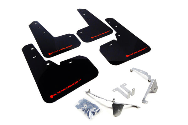 RALLY ARMOR ''UR'' MUD FLAPS - BLACK WITH RED LETTERING - 13-17 XV CROSSTREK