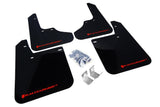 RALLY ARMOR UR MUDFLAPS - BLACK/RED LOGO - 08-11 IMPREZA, 08-10 WRX