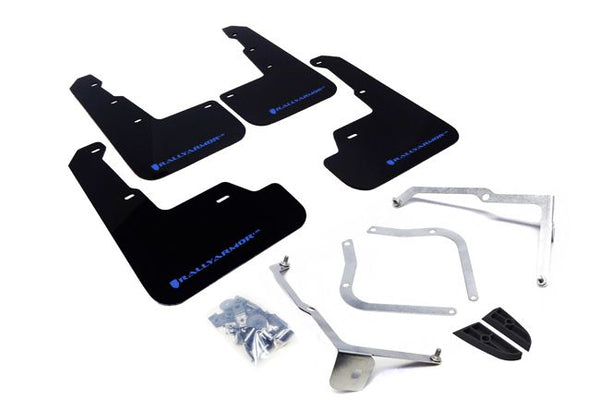 RALLY ARMOR UR MUD FLAPS - BLACK/HYPER BLUE - 2015-2021 WRX , 2015-2021 STI