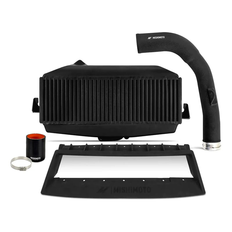 Mishimoto Top Mount Intercooler Black w/ Black Charge Pipe Kit - 2022-2023 WRX