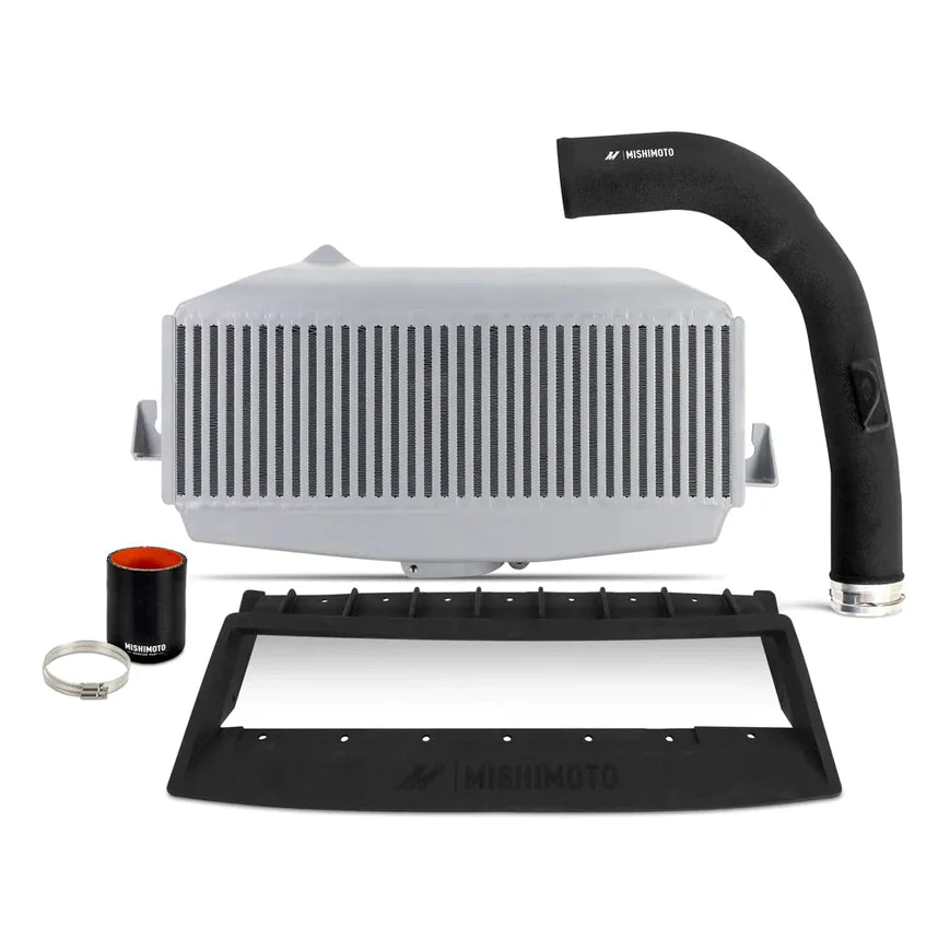 Mishimoto Top Mount Intercooler Silver w/ Black Charge Pipe Kit - 2022+ WRX