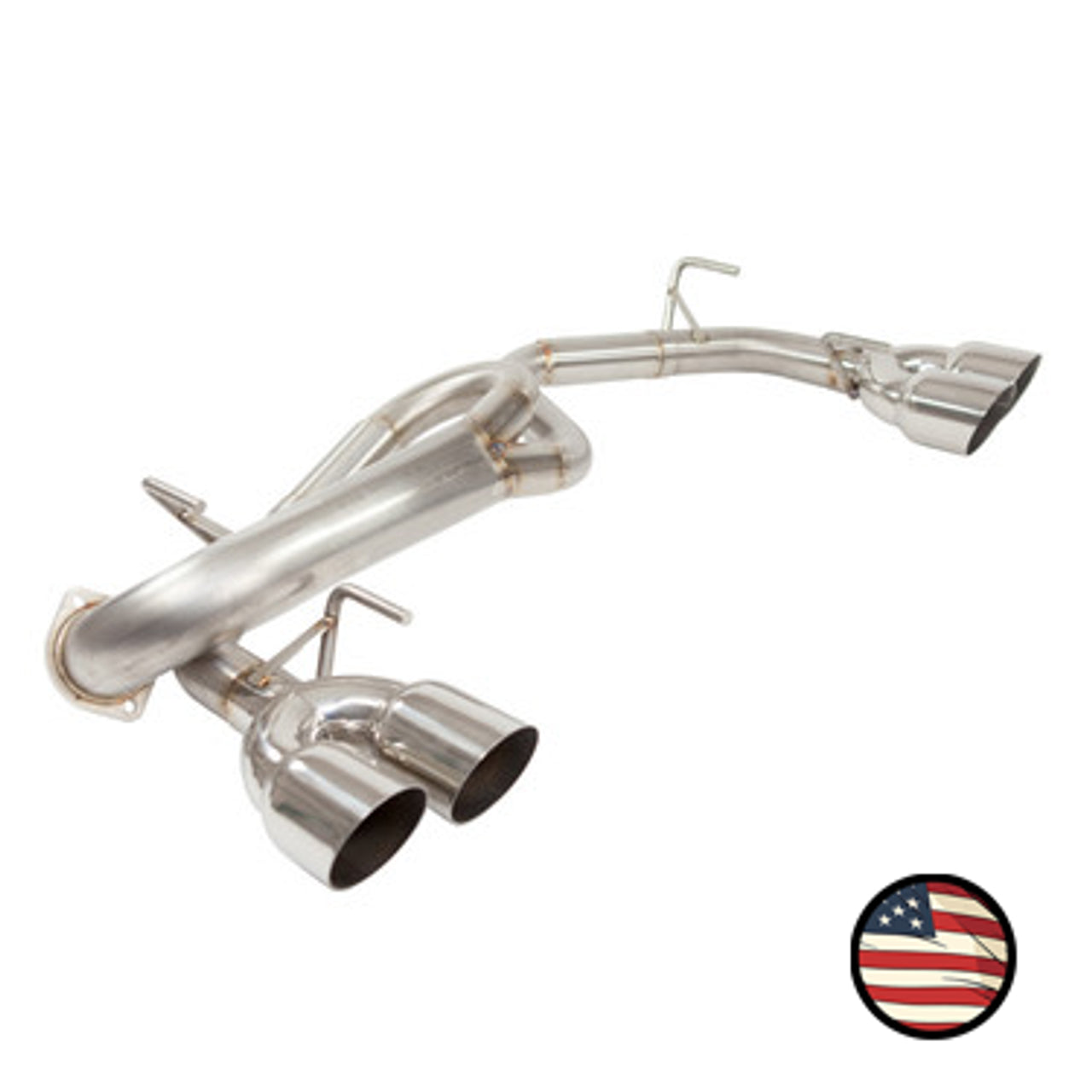 Nameless Axleback Exhaust - Muffler Delete - 3.5" Single Wall Tips -  2011-2014 WRX / 2008-2014 STi Hatchback