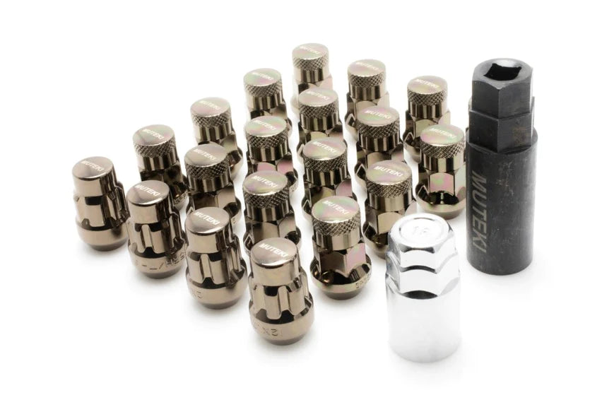 Wheel Mate Muteki SR35 Close End Lug Nuts w/ Lock Set - Titanium 12x1.25 35mm
