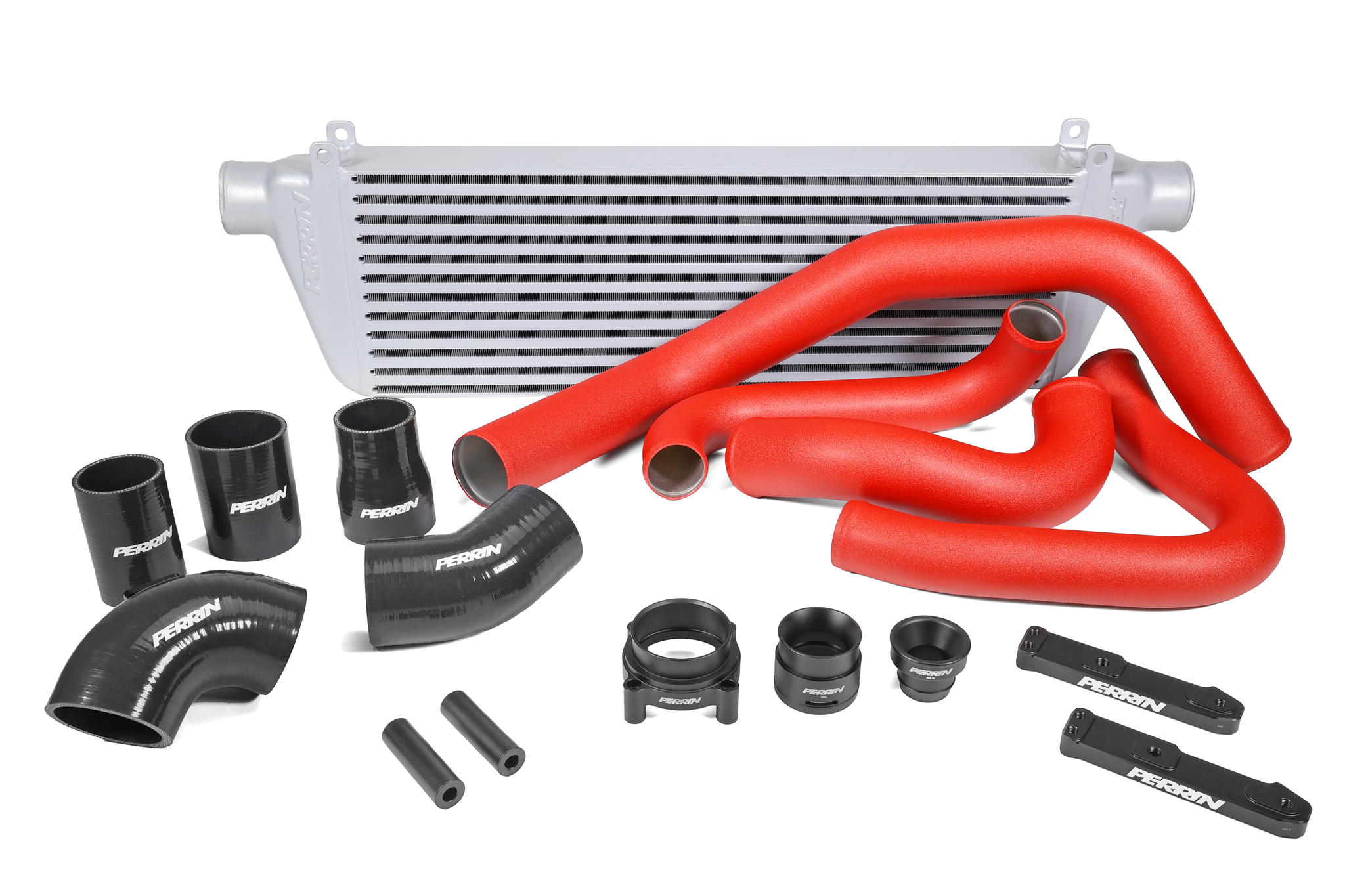 PERRIN FRONT MOUNT INTERCOOLER KIT - Red Tubes & Silver Core - 2022+ WRX