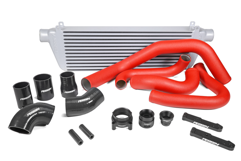 PERRIN FRONT MOUNT INTERCOOLER KIT - Red Tubes & Silver Core - 2022-2023 WRX