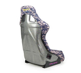 NRG FRP Bucket Seat PRISMA Digital Camo Edition Vegan Matl. w/ Phone Pkt. Silver Pearl Back - Medium