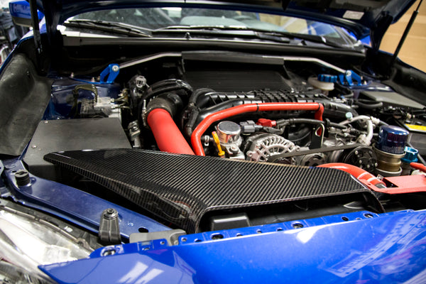 OLM LE Dry Carbon Fiber Intake Duct Cover - Subaru WRX 2015 - 2021