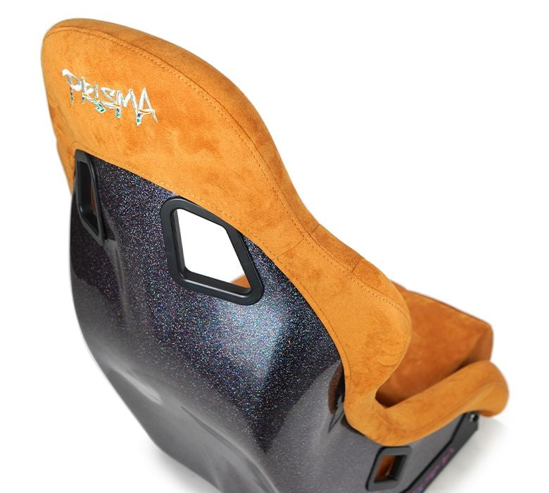 NRG FRP Bucket Seat PRISMA Edition W/ Pearlized Back Tan Alcantara - Medium