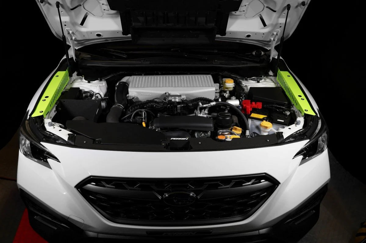 Perrin Fender Shroud Kit Neon Yellow - 2022+ WRX