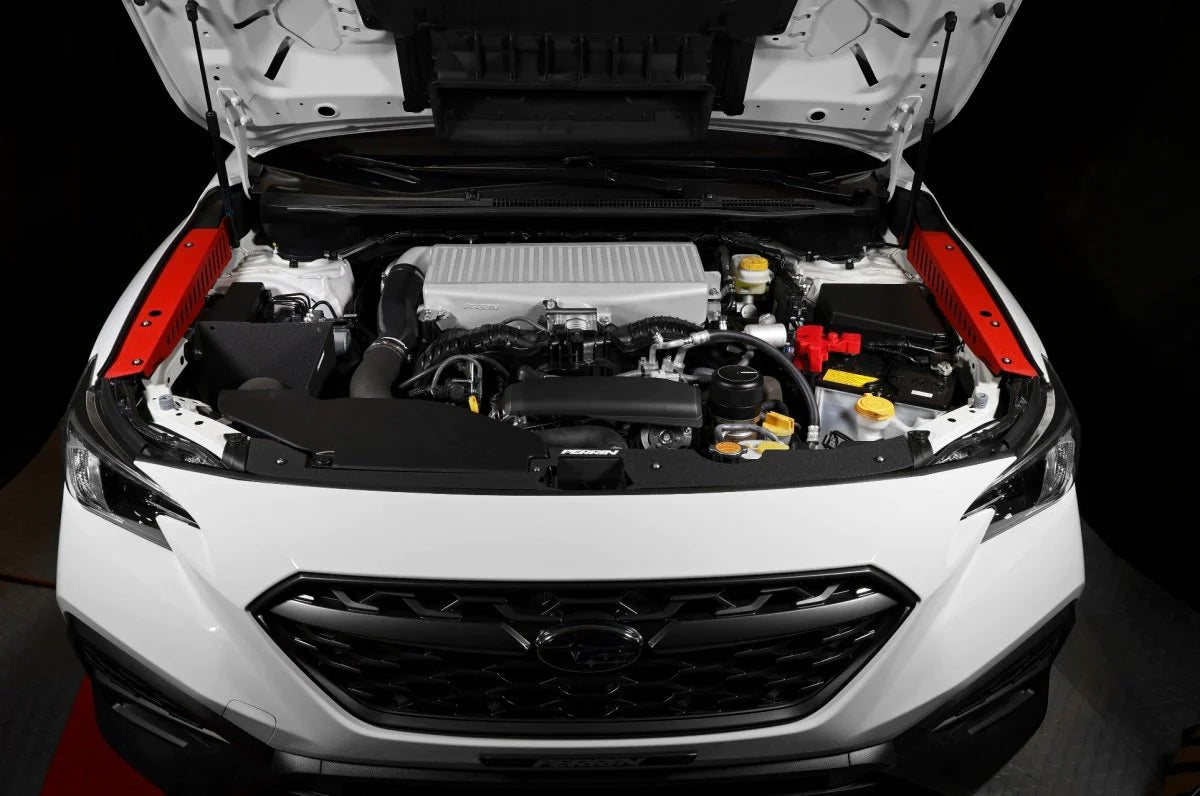 Perrin Fender Shroud Kit Red - 2022+ WRX