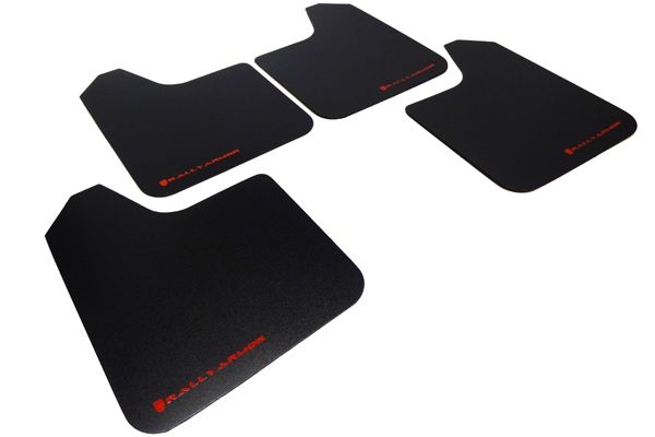 RALLY ARMOR BASIC MUD FLAPS - RED LOGO - UNIVERSAL