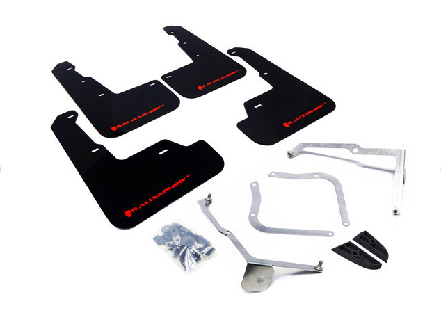 RALLY ARMOR UR MUD FLAPS - BLACK/RED - 2015-2021 WRX , 2015-2021 STI