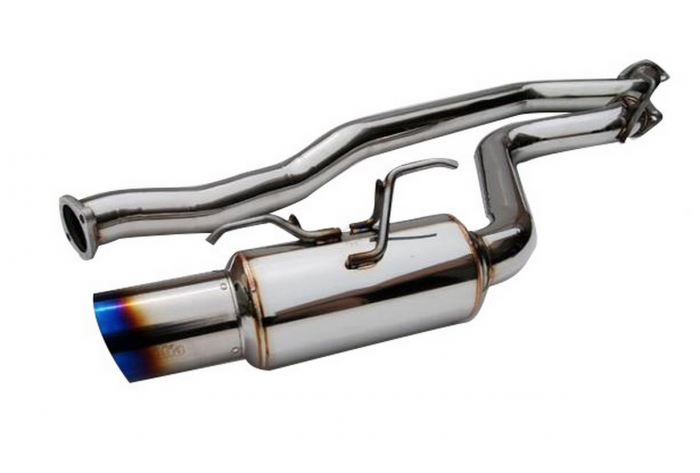 INVIDIA N1 RACING SERIES STAINLESS STEEL SINGLE EXIT EXHAUST - TITANIUM TIP - 15-21 STI, 15-21 WRX