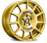 OZ SPARCO TERRA 16 X 7 +45 5 X 114.3 CB73.1 RACE GOLD W/ BLUE LETTERING