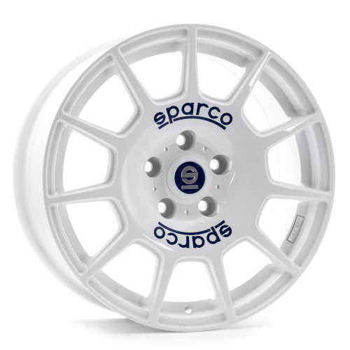 OZ SPARCO TERRA 17 X 7.5 +45 5 X 114.3 CB73.1 WHITE WITH BLUE LETTERING