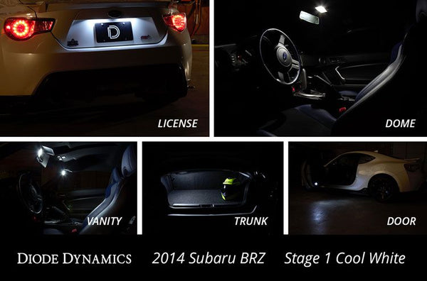 Diode Dynamics Interior Kit Stage 1 - Cool White - 2013-2016 Subaru BRZ