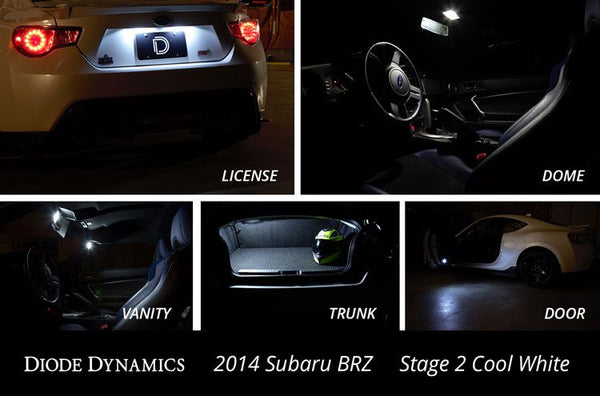 Diode Dynamics Interior Kit Stage 2 - Cool White - 2013-2016 Subaru BRZ