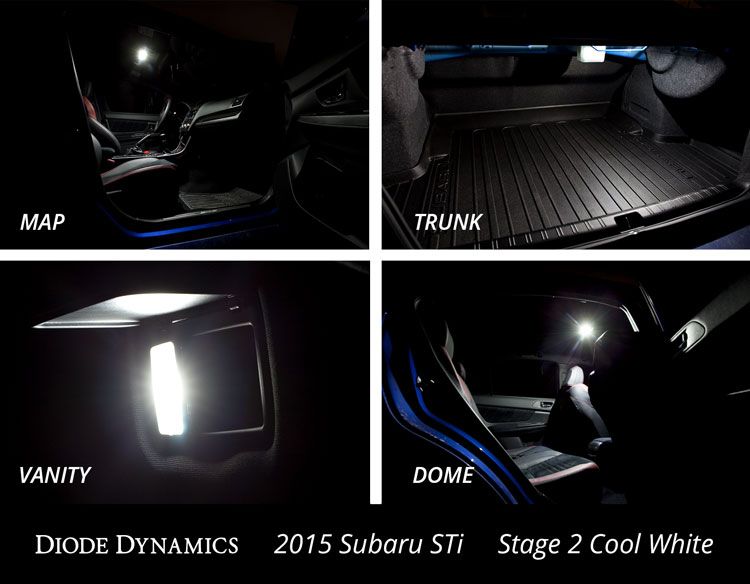 Diode Dynamics Stage 2 Blue LED Interior Lighting Kit - 2015-2021 WRX/STI, 2022+ WRX