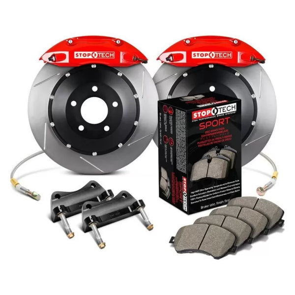 Stoptech ST-40 Big Brake Kit Front 355mm Red Slotted Rotors -WRX 2015-2021