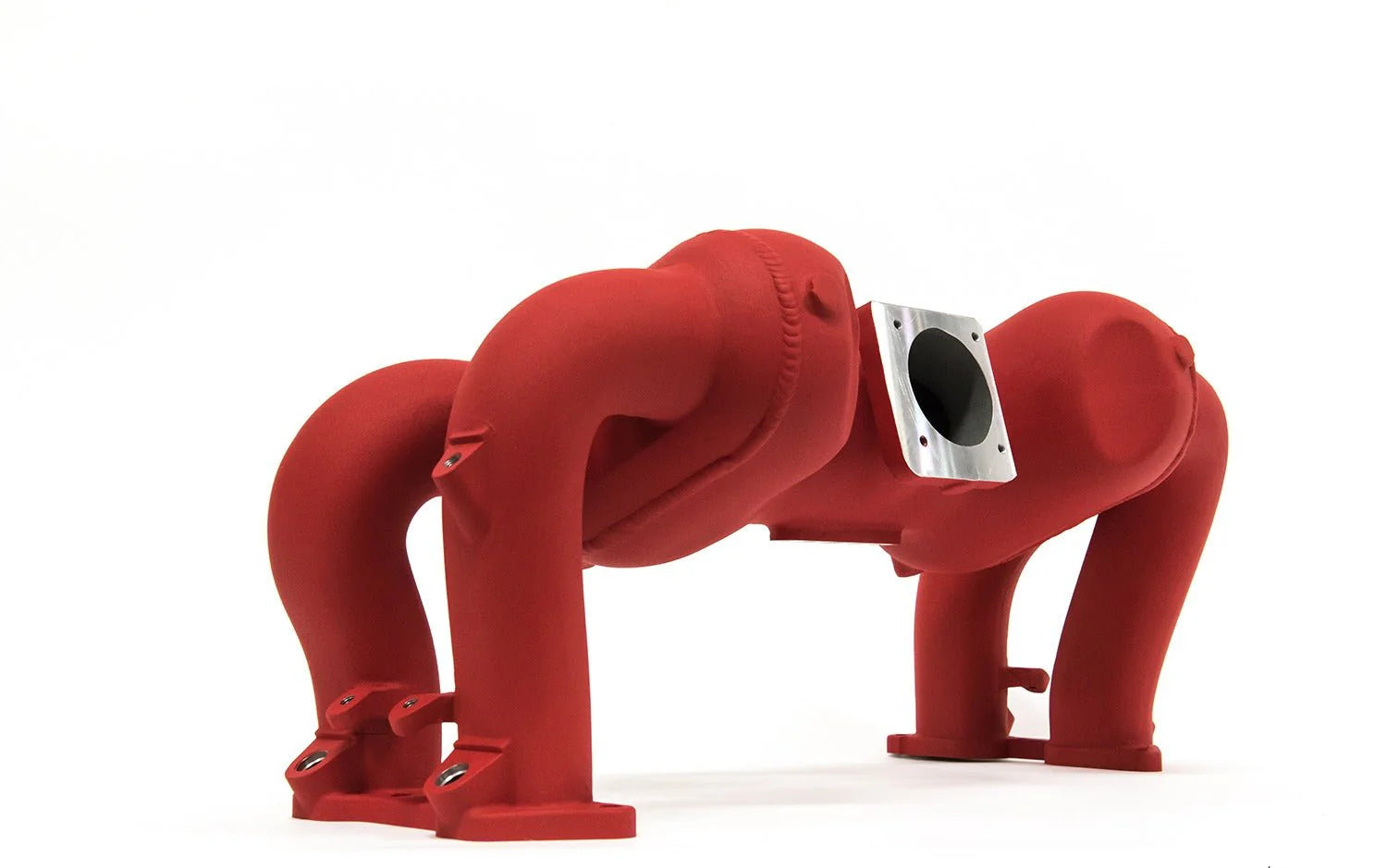 AMS EJ25 Intake Manifold - Reverse Rotation - RED - 2002-2014 WRX, 2004-2021, 04-08 FXT