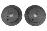 Hawk Talon Series Drilled / Slotted Rear Rotors - Pair - 2008-2017 STI