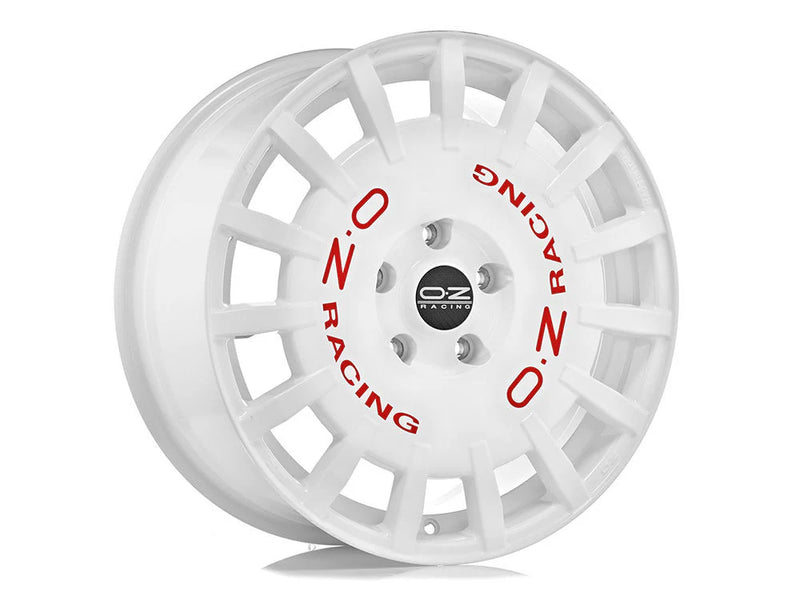 OZ Racing RALLY RACING RACE WHITE RED LETTERING 18x8 +45 5x114.3mm 75mm CB