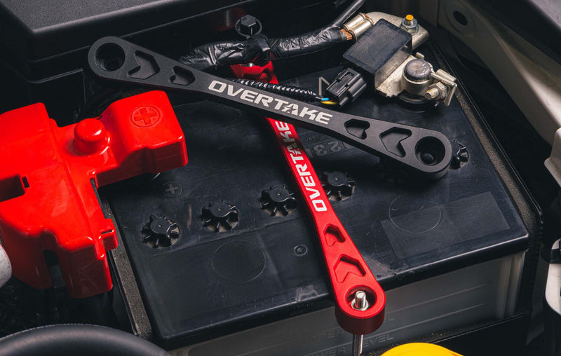 Overtake Billet Aluminum Battery Tie Down - Subaru Models