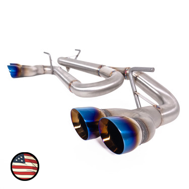 NAMELESS PERFORMANCE Axleback Exhaust - Muffler Delete - Quad Exit Neochrome Tips - 2024+ Impreza