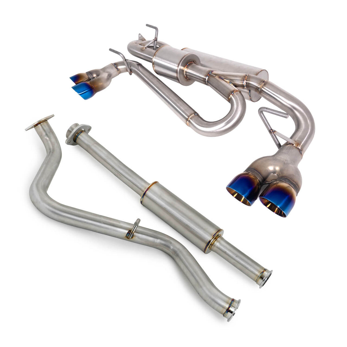 NAMELESS PERFORMANCE Catback Exhaust - Dual Chamber - Quad Exit Neochrome Tips - 2024+ Impreza RS 2.5L