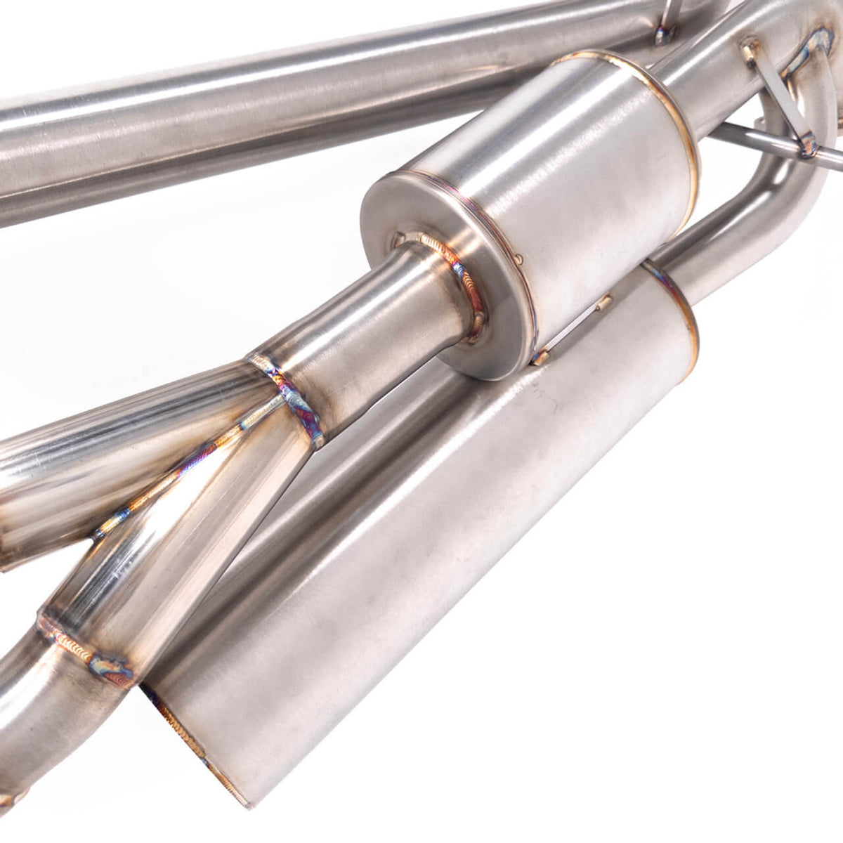 NAMELESS PERFORMANCE Catback Exhaust - Dual Chamber - Quad Exit Neochrome Tips - 2024+ Impreza RS 2.5L