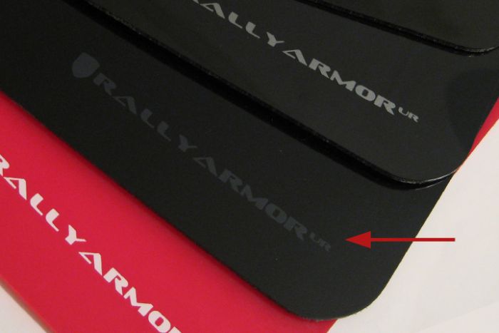 RALLY ARMOR UR MUDFLAPS - BLACK/GREY LOGO - 02-07 IMPREZA, 02-07 WRX, 04-07 STI