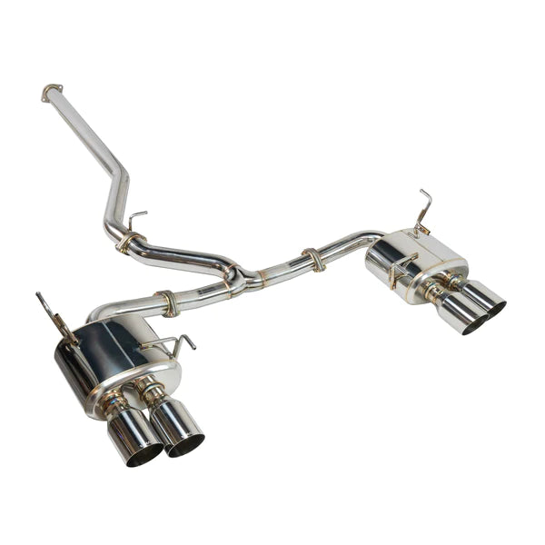 REMARK Sports Touring Catback Exhaust - Polished Stainless Quad Tips (Resonated) - 2022+ WRX