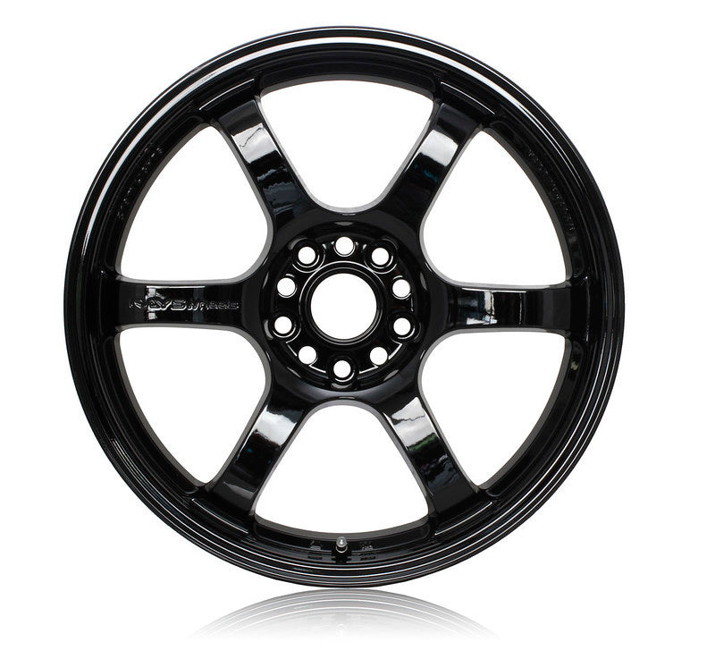 Gram Lights 57CR 18x10.5 +22 5x114.3 Gloss Black Wheel